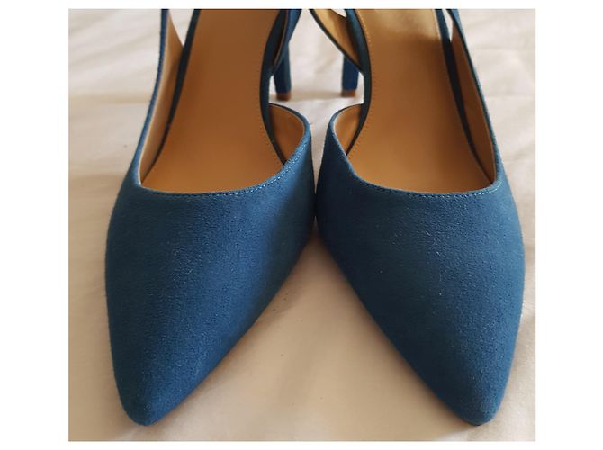 Décolleté Michael Kors in pelle blu navy - vista 4