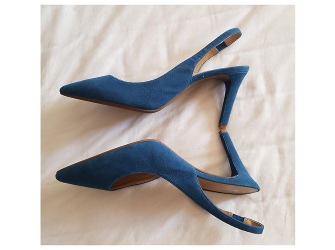 Décolleté Michael Kors in pelle blu navy - vista 8
