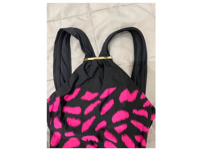 Michael Kors Badeanzug Schwarz Rosa Fuchsia Polyester Größe 42 Pink Fuschia - Ansicht 2