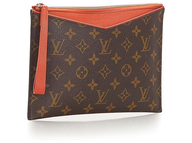 Louis Vuitton Brown Monogram Pochette Pallas Marrone Rosso - vista 2