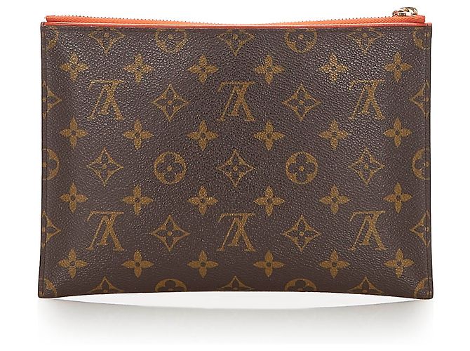 Louis Vuitton Brown Monogram Pochette Pallas Marrone Rosso - vista 3