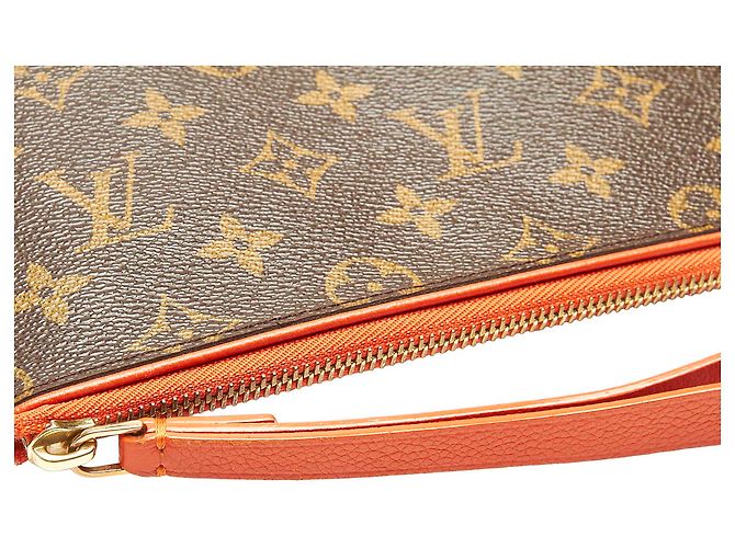 Louis Vuitton Brown Monogram Pochette Pallas Marrone Rosso - vista 8