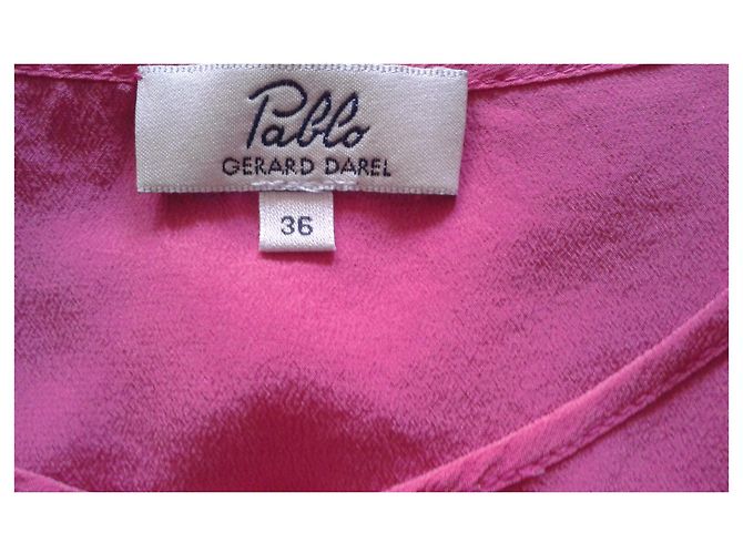 Top de seda rosa Pablo De Gerard Darel Talla 36 - vista 5