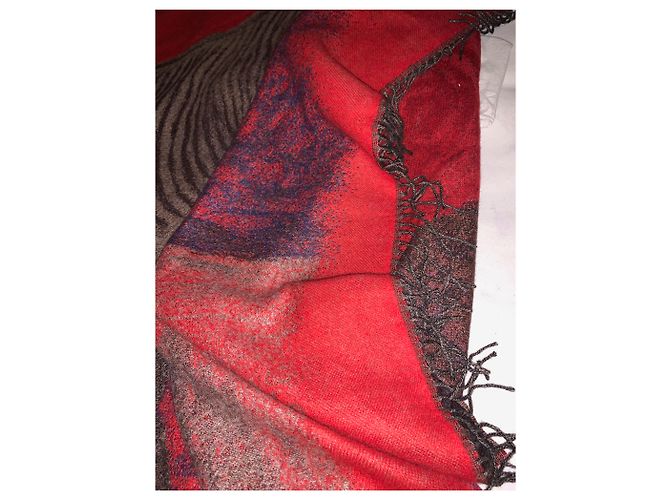 Hermès Schal aus Kaschmir Rot - Ansicht 2