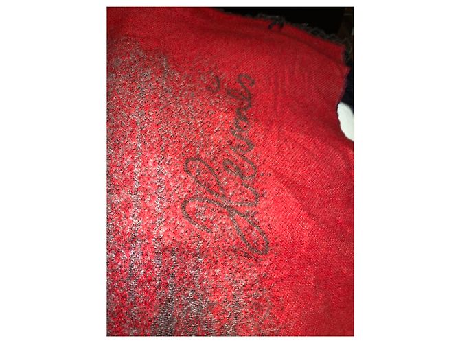 Hermès Schal aus Kaschmir Rot - Ansicht 5
