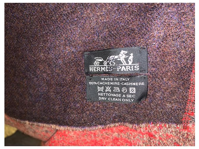 Hermès Schal aus Kaschmir Rot - Ansicht 6