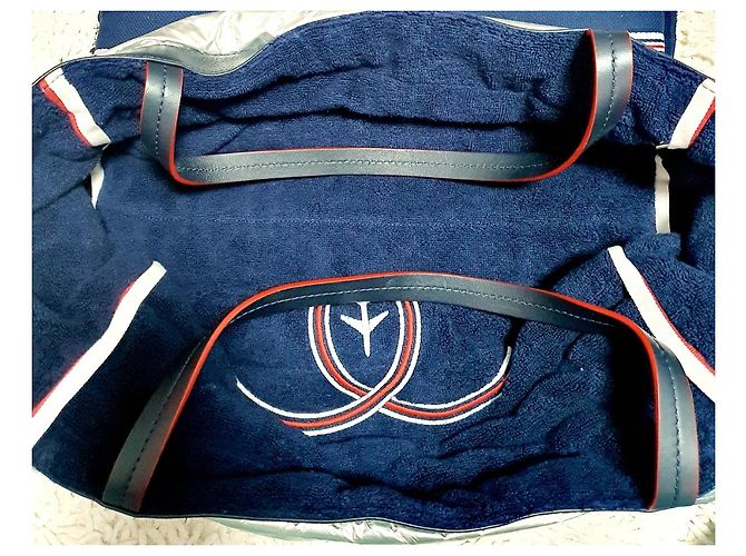 Shopper chanel airlines Argento Blu navy - vista 5