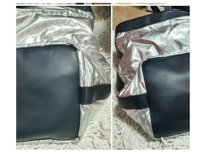 Shopper chanel airlines Argento Blu navy - vista 8