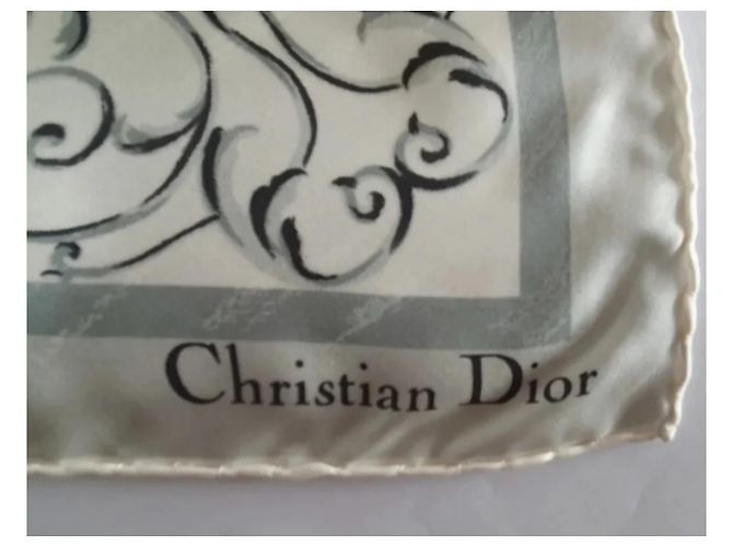 Sciarpa in seta Christian Dior Azzurro Blu chiaro - vista 3