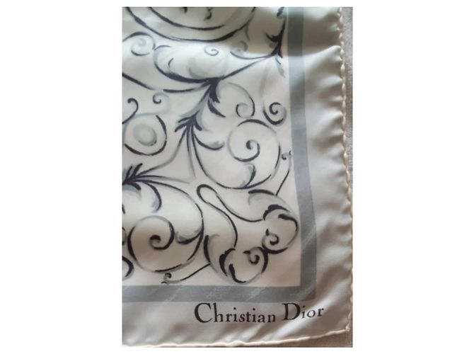 Sciarpa in seta Christian Dior Azzurro Blu chiaro - vista 5