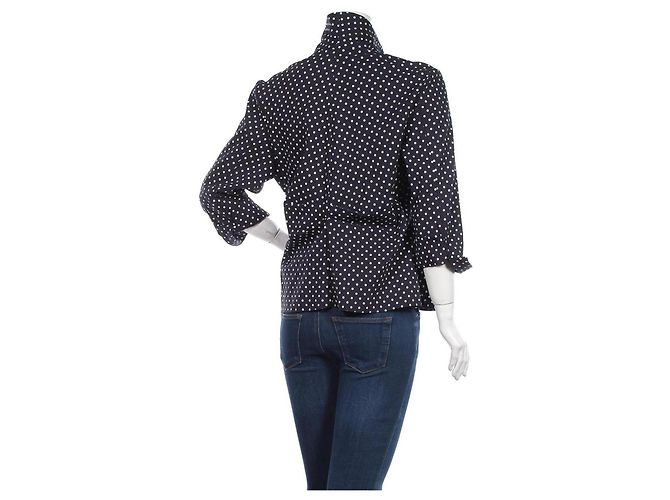 Giacca a pois Joseph Ribkoff blu Bianco - vista 2