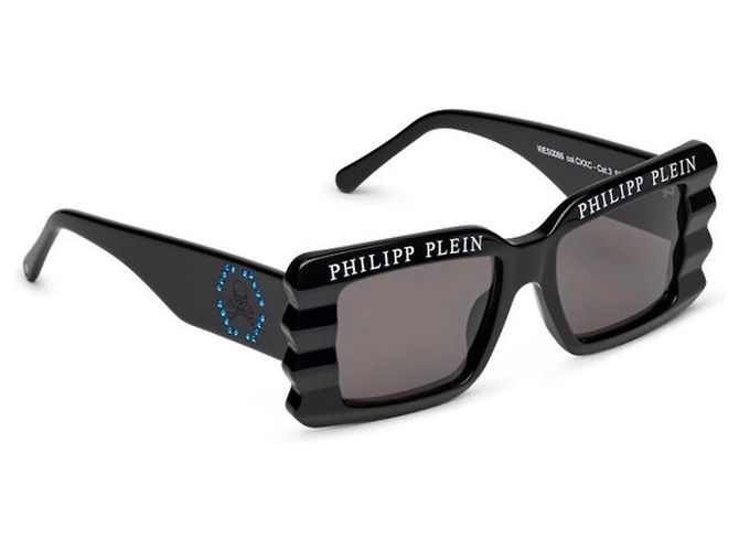 Occhiali da sole Philipp Plein neri in nylon e acetato Nero - vista 3