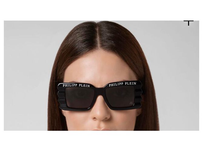 Occhiali da sole Philipp Plein neri in nylon e acetato Nero - vista 5