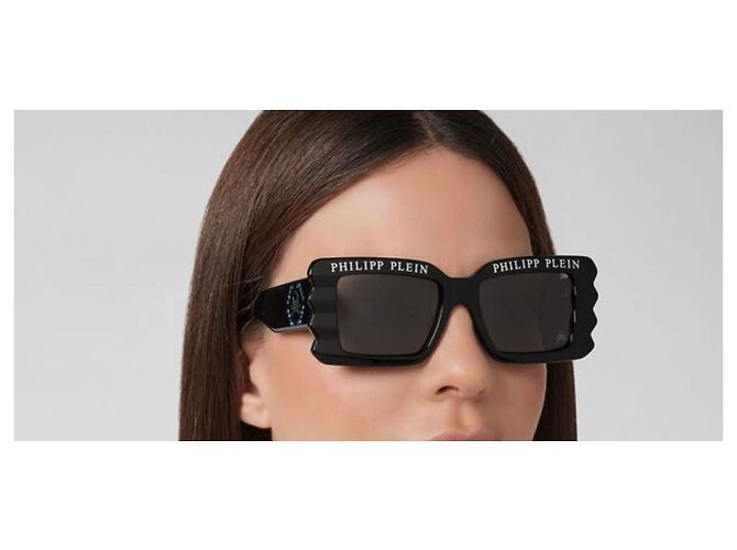 Occhiali da sole Philipp Plein neri in nylon e acetato Nero - vista 6