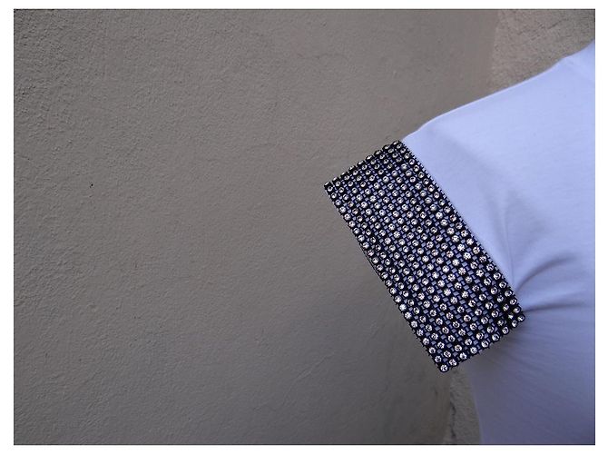 Camiseta Christopher Kane de algodón blanca con strass Swarovski Blanco - vista 3