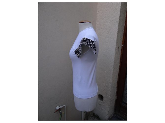 Camiseta Christopher Kane de algodón blanca con strass Swarovski Blanco - vista 4
