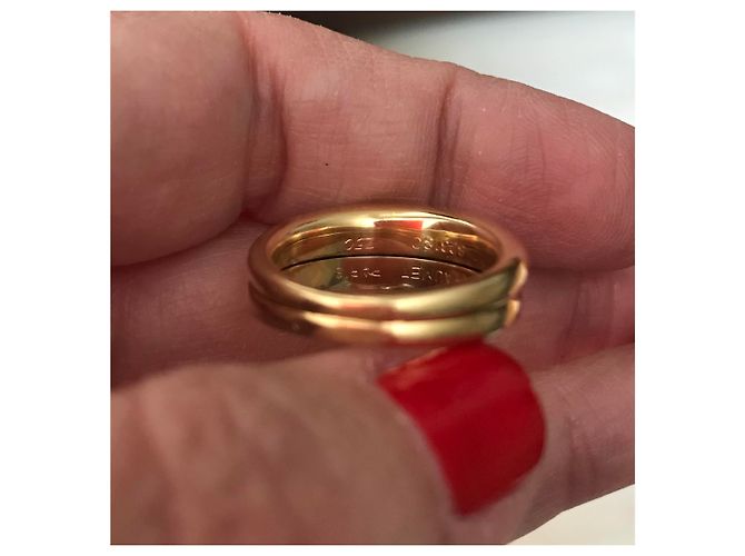 Anello Chaumet Liens in oro giallo e diamanti misura 55 Gold hardware - vista 4