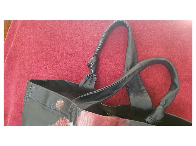 Borsa tote John Galliano in pelle di agnello nera Nero - vista 3