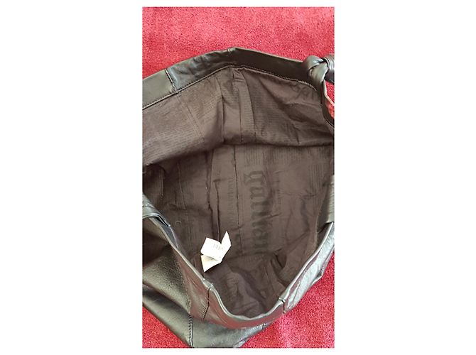 Borsa tote John Galliano in pelle di agnello nera Nero - vista 5