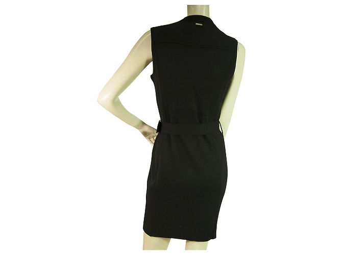 Dsquared2 DSquared DS2 Ärmelloses schwarzes Wollstrick-elastisches Minikleid Größe M m. Reißverschlüsse - Ansicht 2