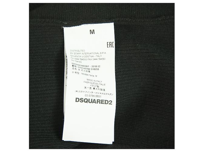 Dsquared2 DSquared DS2 Ärmelloses schwarzes Wollstrick-elastisches Minikleid Größe M m. Reißverschlüsse - Ansicht 5
