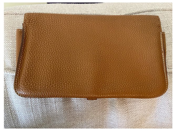 Hermès Dogon Geldbörse Leder Hellbraun - Ansicht 2