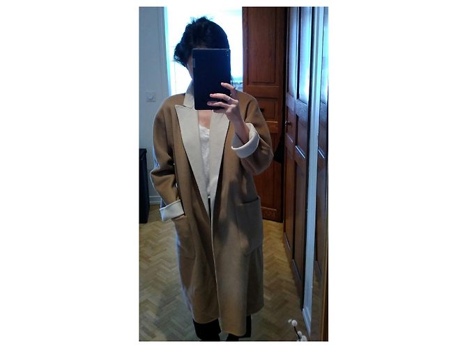 Abrigo de invierno de lana Max Mara Camel Crema Beige Crudo - vista 12