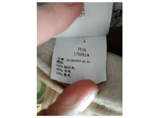 Abrigo de invierno de lana Max Mara Camel Crema Beige Crudo - vista 5