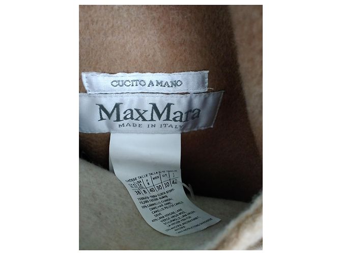 Abrigo de invierno de lana Max Mara Camel Crema Beige Crudo - vista 6