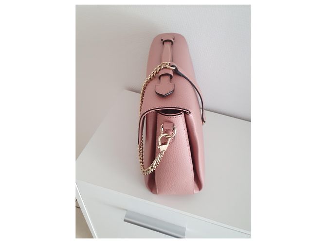 Gucci Interlocking G Borsa a tracolla in agnello rosa - vista 3