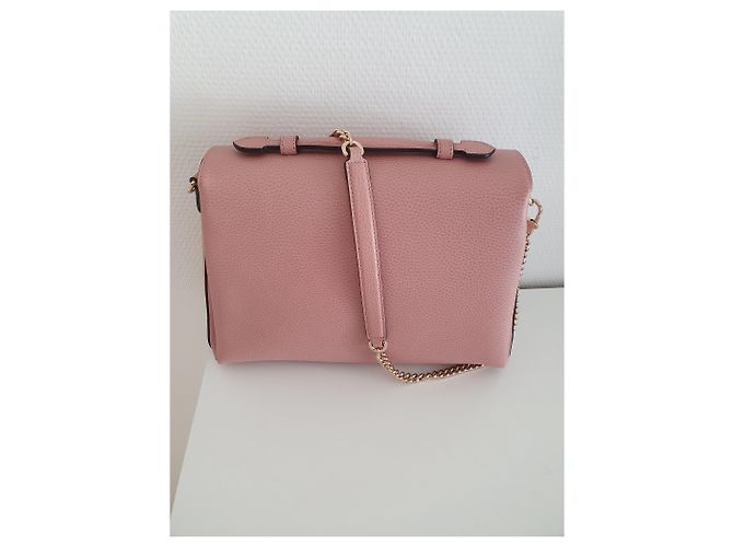 Gucci Interlocking G Borsa a tracolla in agnello rosa - vista 4
