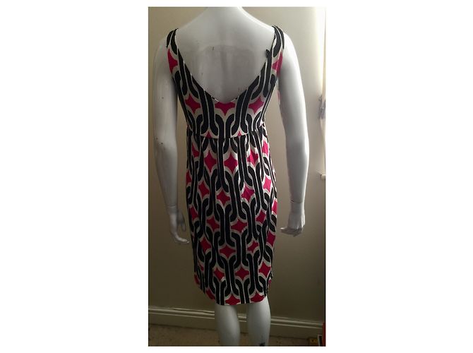 Diane Von Furstenberg Vestido de seda DvF Fran con estampado de Tarot Negro Rosa Blanco - vista 3