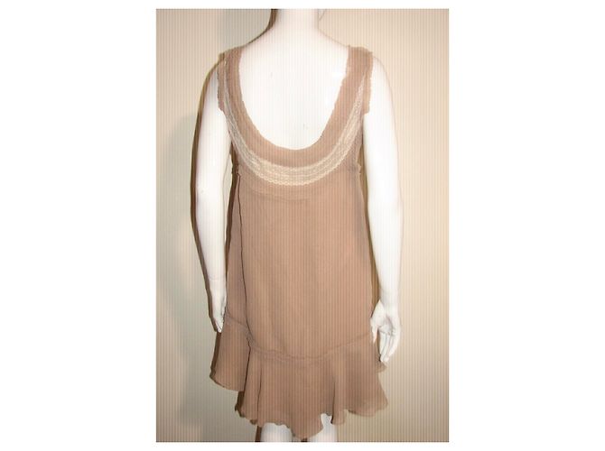 Vestido de seda nude de Temperley London Beige Carne - vista 3