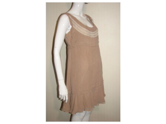 Vestido de seda nude de Temperley London Beige Carne - vista 4