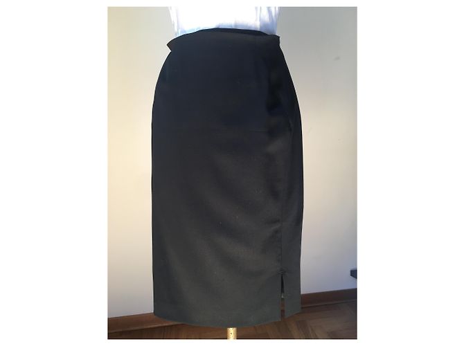 Conjunto de Saia Gucci de Lã Preto - vista 5