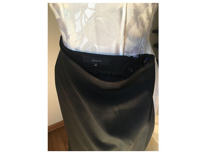 Conjunto de Saia Gucci de Lã Preto - vista 6