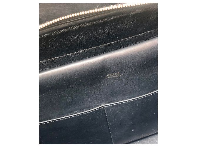 Marsupio Céline Classic grande in tweed e pelle nero Multicolore - vista 7