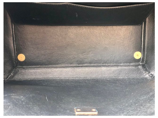 Marsupio Céline Classic grande in tweed e pelle nero Multicolore - vista 9