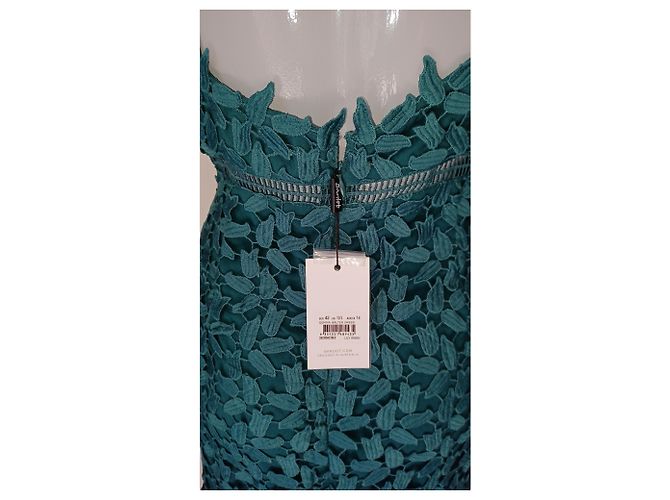 Autre Marque Bardot Etuikleid Blau Polyester - Ansicht 10