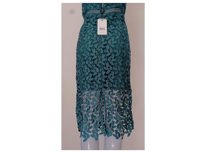 Autre Marque Bardot Etuikleid Blau Polyester - Ansicht 11