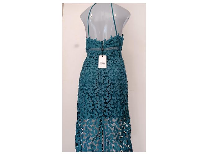 Autre Marque Bardot Etuikleid Blau Polyester - Ansicht 12
