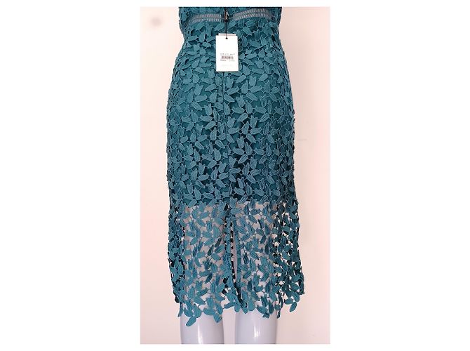 Autre Marque Bardot Etuikleid Blau Polyester - Ansicht 13
