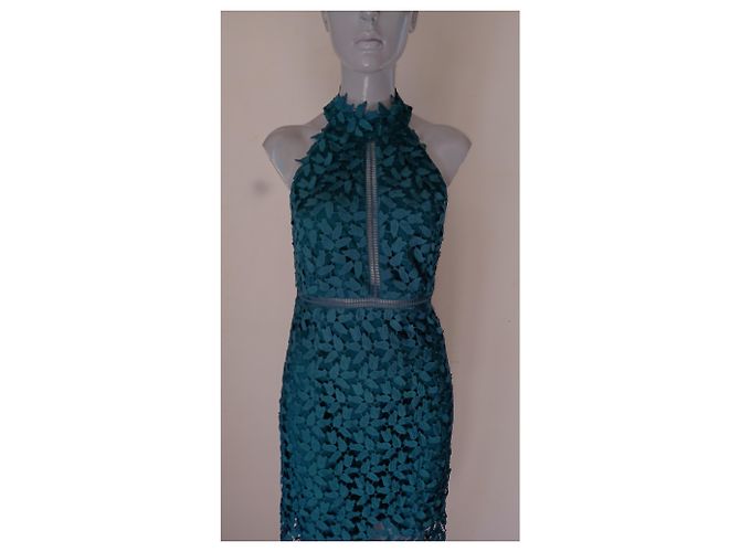 Autre Marque Bardot Etuikleid Blau Polyester - Ansicht 6