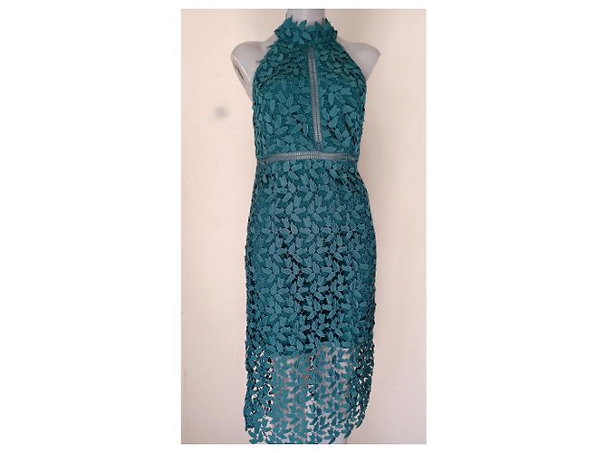 Autre Marque Bardot Etuikleid Blau Polyester - Ansicht 7