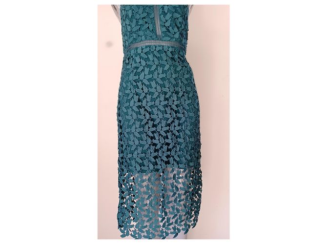 Autre Marque Bardot Etuikleid Blau Polyester - Ansicht 8