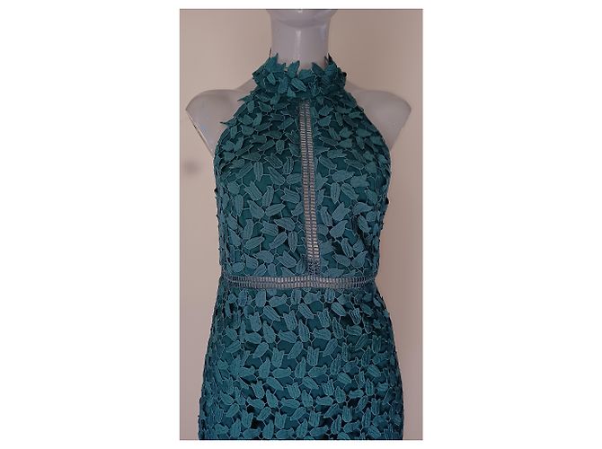 Autre Marque Bardot Etuikleid Blau Polyester - Ansicht 9