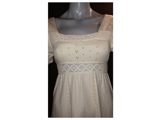 Autre Marque Robe en coton blanc - vue 2