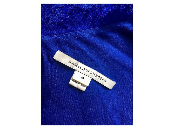 Diane Von Furstenberg DvF Zarita vestido de encaje cobalto Azul - vista 8