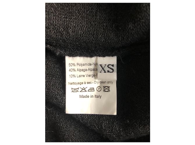 Regata Lanvin preta bordada com detalhes jet e ombros Preto - vista 6