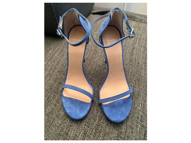 Sandali Stuart Weitzman Nudist in scamosciato blu - vista 2